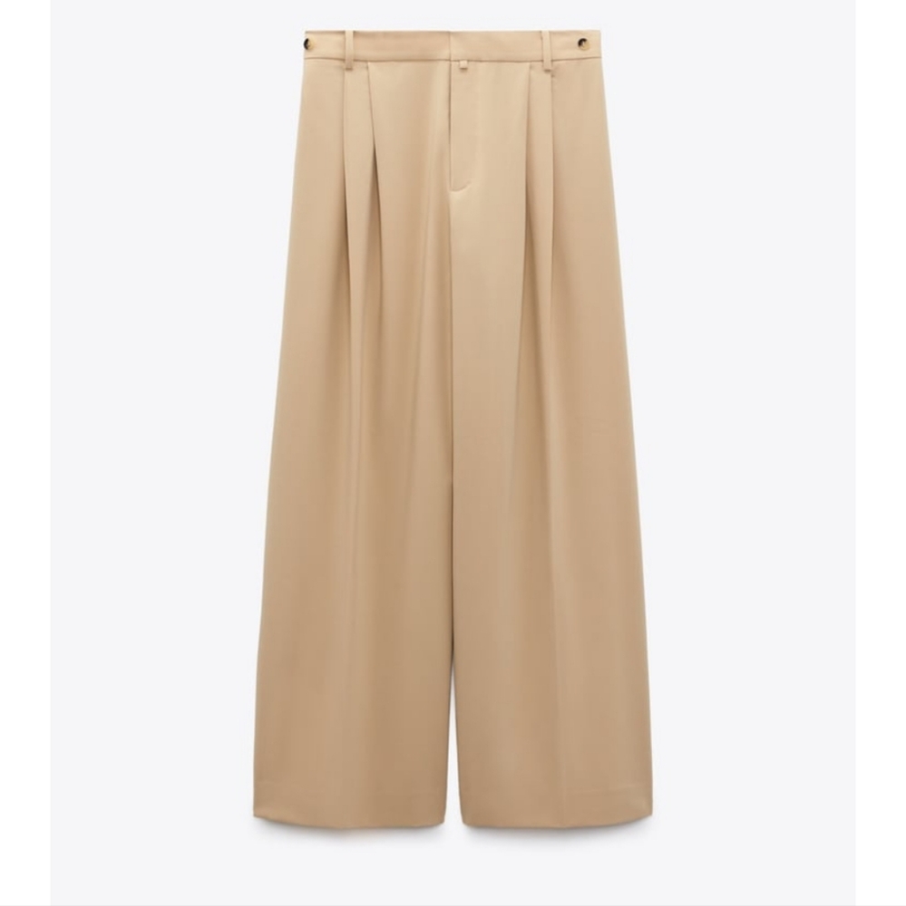 Zara full length muti position pleated pants size XL